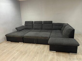 Tmava sedací souprava do U - 2
