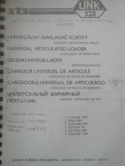 Katalog náhradních dílů nakladač UNK-320 - 2