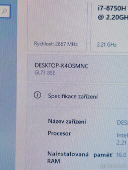 Prodám Msi Gl 73 8 Se - 2