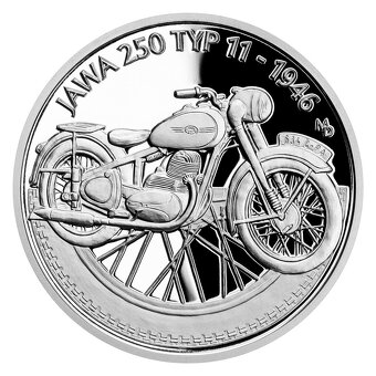 Stříbrná mince Na kolech - Motocykl JAWA 250 typ 11 proof - 2