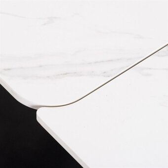 Rozkládací jídelní stůl 120-180x80 cm bílý HT-450 s keramick - 2