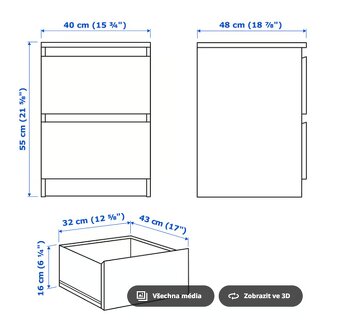 Noční stolky IKEA Malm - 2