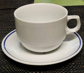 Retro šálky s podšálky, dezertní talířky, talíře - 2