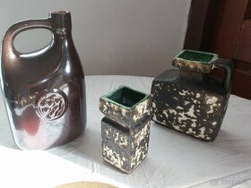 retro vázičky, láhev na slivovici - 2