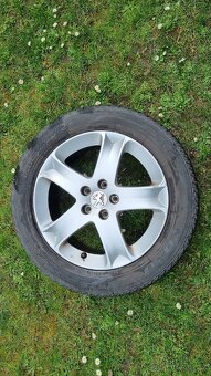 Original ALU disky Peugeot 17" 5x108 ET48 s letními pneu - 2