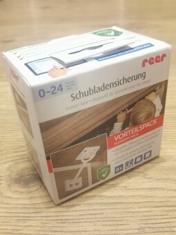 REER zámek na dvířka a šuplíky 8 ks bílý - 2