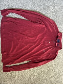 GANT červené polo tričko s dlouhým rukávem, vel. 3XL - 2