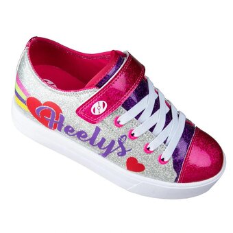 Heelys-Snazzy X2-Silver/Rainbow/Heart - koloboty vel.35 - 2