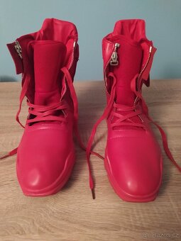 Pánské, stylové high top boty se zipem - Velikost 43 - 2