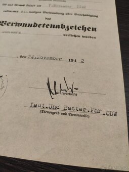 Dekret o udělení Odznaku za zranění, Wehrmacht - 2