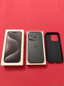 iPhone 15 Pro 256 Gb black titanium,krabice,kryt,sklo..Top - 2