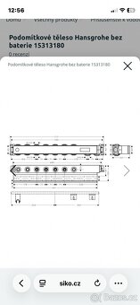Hansgrohe podomítkové těleso bez baterie. - 2