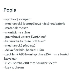 Sprchový sloup Roca - 2