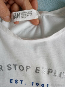 dívčí modrobílé tričko, zn.H&M - 2