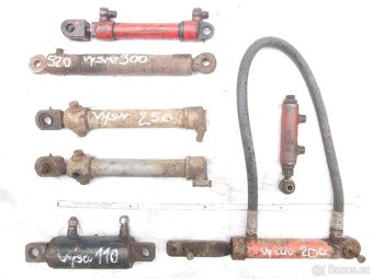 prodám různé pístnice, lištu do hydrauliky, hroty na štípačk - 2
