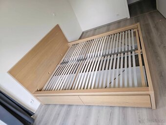 Postel IKEA MALM 180x200cm 4 šuplíky 2 rošty - 2