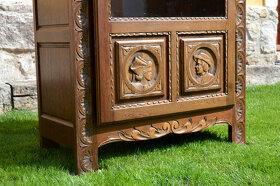 Skleněná vitrína na hrnky, talíře,knihy, prosklená skřín - 2