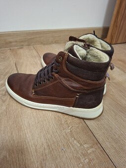 Kožené zimní kotníkové boty Baťa, vel. 40 - 2