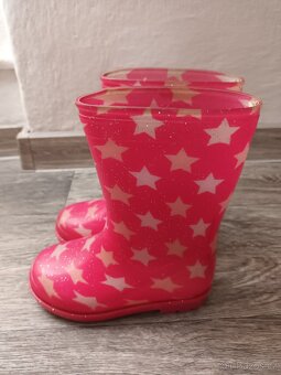 Holčičí růžové holínky s hvězdičkami, vel. 26 - 2
