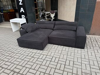 Rohová sedačka variabilní šedá - 2