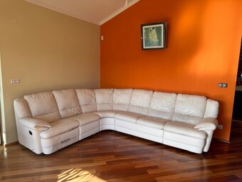 Kožená rohová sedací souprava - 2