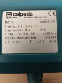 Prodám čerpadlo CALPEDA MXH 1603 - 400v - 2