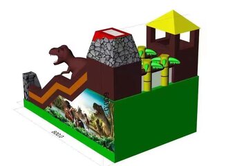 Nafukovací skluzavka s dinosaurem T-Rexem - 2