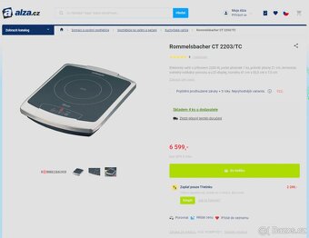 Nový sklokeramický vařič Rommelsbacher CT 2203/TC 2200W - 2