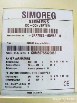 DC měnič Siemens Simoreg D420/60 - 2
