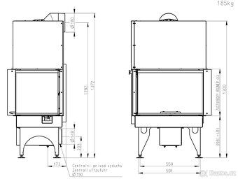Krbová vložka ROMOTOP výsuvná KV 055 L - 2