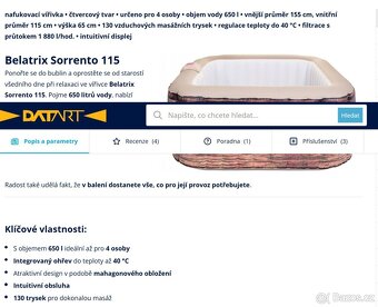 Nafukovací vířivka Belatrix V ZÁRUCE DO 04/2027 - 2