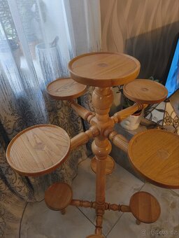 Velký dřevěný květináč - 2