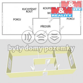 Pronájem bytu 2+kk v Jablonci nad Nisou, ul. Lípová - 2