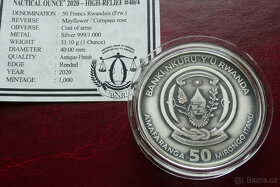 1 oz stříbrná mince Nautical Ounce Mayflower 2020 HR - 2