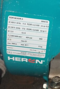 Elektrocentrála HERON EGM 68 AVR-3 - 2