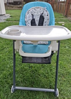 Dětská jídelní židlička Baby Design modrá nebo růžová - 2