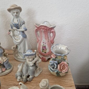 Porcelánové sošky a vázičky mix - 2