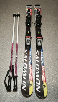Dětské lyže SALOMON 110cm + hůlky 95cm - 2