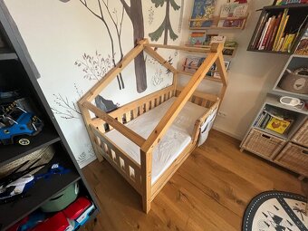DOMEČKOVÁ postel 80x160 cm s lůžkem pro hosty - 2