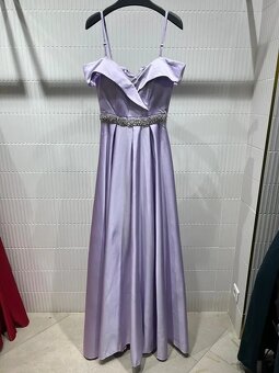 Nádherné maturitní, plesové šaty v lila barvě. - 2