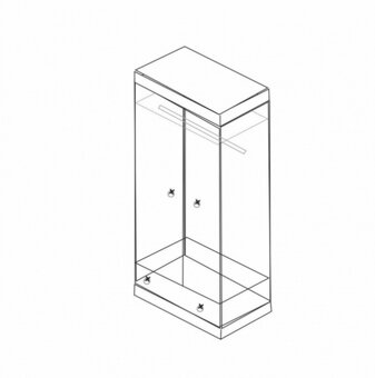 Dřevěná skříň 2dveřová CORONA vosk 162820 - 2