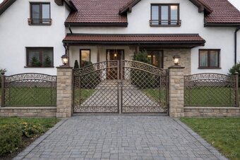 Kovová brána s plotovymi dílci - 2