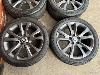 Alu 17" 5x112, škoda typ "Trifid Grafit" letní 80% TOP - 2
