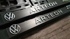 Arteon - chromove 3D drzaky SPZ VW Arteon R-line - 2