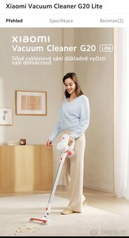 Tyčový vysavač Xiaomi Vacuum Cleaner G20 Lite EU bílý - 2