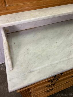 Historická komoda s mramorem a zrcadlem (134013) - 2