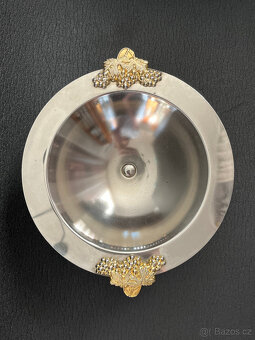 Kovový, alpakový retro nástolec V 12 cm - 2