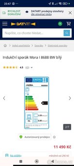 Indukční sporák Mora I 8688 BW bílý - 2