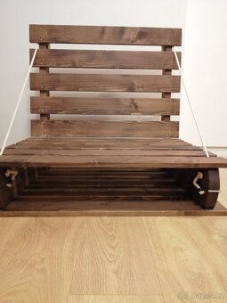 Dřevěné křeslo rozkládací - rám/rám postele - 2