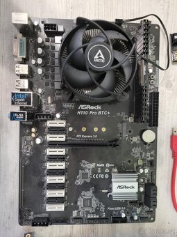 Mining set – ASRock H110 Pro BTC+, risery a PCIe riser kabel - 2